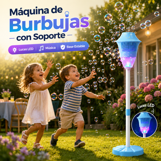 ✨ BubbleShow™: Máquina de Burbujas con Soporte