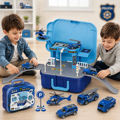 🚓 Rescue Track 2-in-1™: Set de Estación y Caja de Almacenamiento Portátil