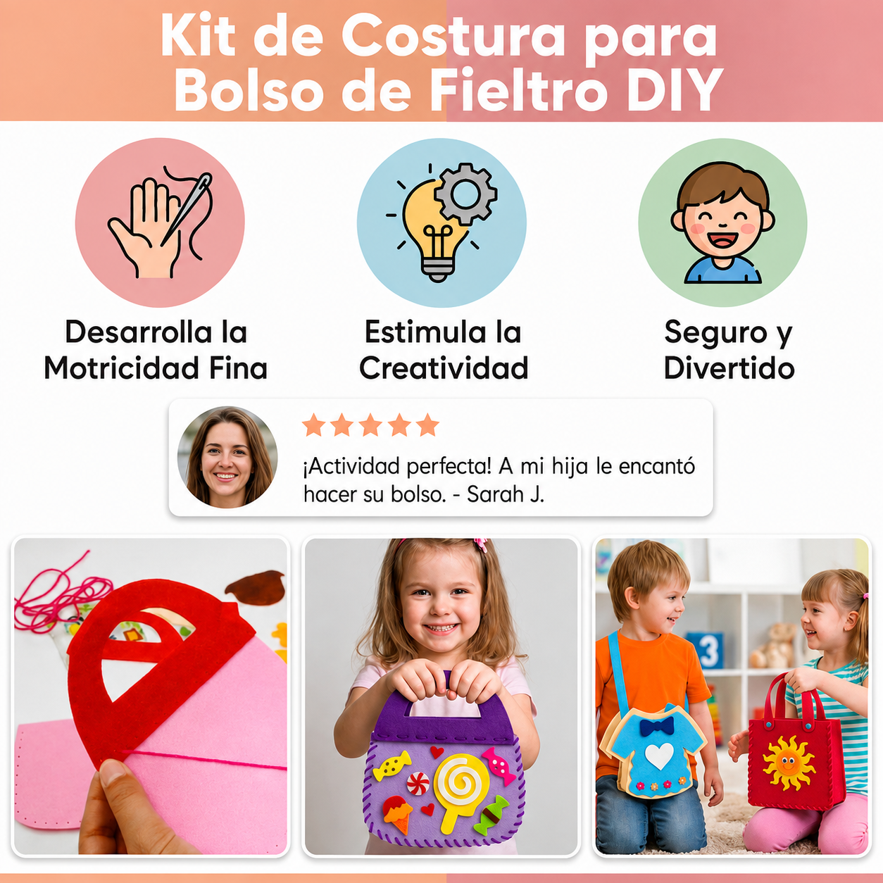 🧵FeltCraft Kids™ Kit de Costura DIY