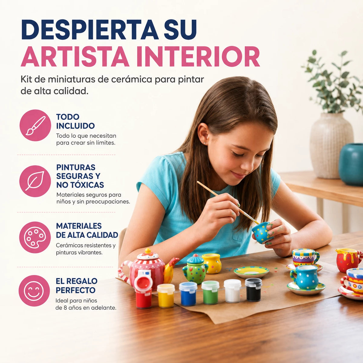 🎨 TeaPaint Pro™ Set de Té Coloreable 🫖✨