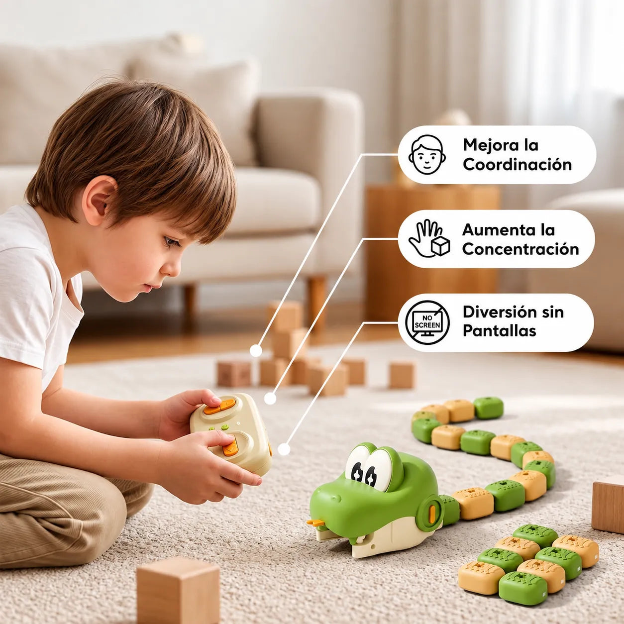 🐍SnakeHunt Pro™ Juego de Alimentar la Serpiente a Control Remoto 🎮 2x1
