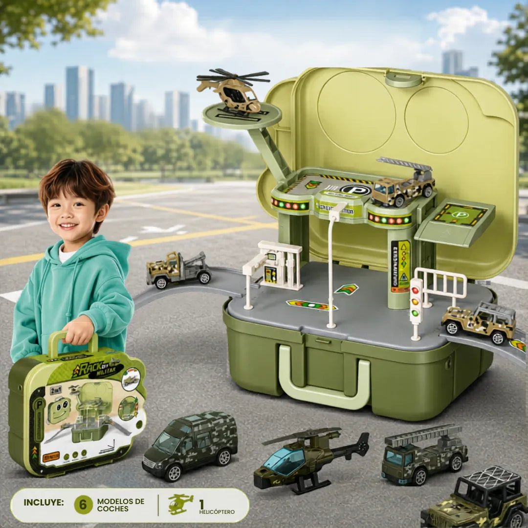 🚓 Rescue Track 2-in-1™: Set de Estación y Caja de Almacenamiento Portátil