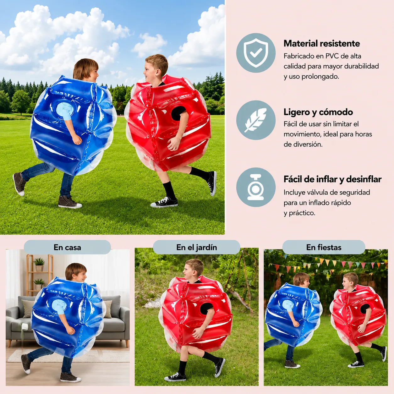 BumperFun™🔴🔵 Pack x2 Trajes de Pelotas Inflables