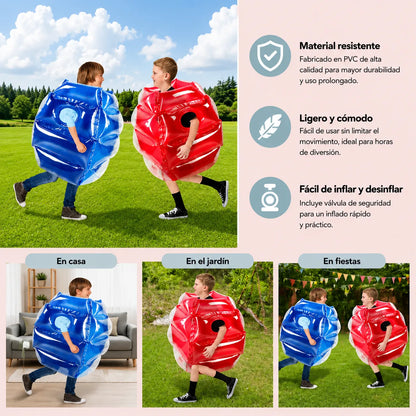 BumperFun™🔴🔵 Pack x2 Trajes de Pelotas Inflables