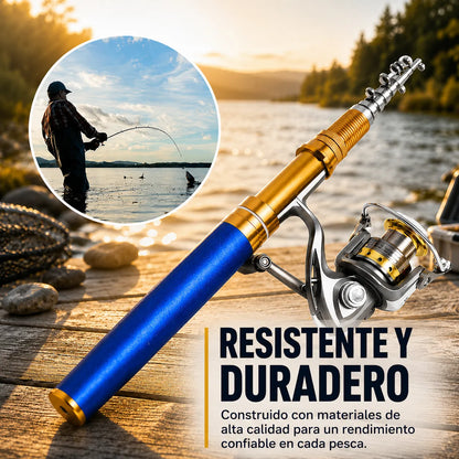 PocketCast™Mini Caña de Pescar Tipo Bolígrafo🎣🐟