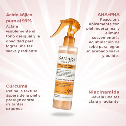 Spray exfoliante corporal - Kójico + Cúrcuma