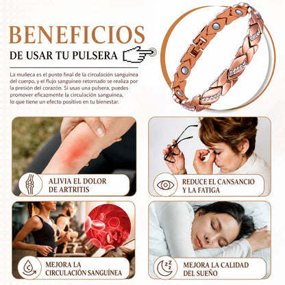✨ Vitality™: Pulsera Magnética de Cobre para Mujer