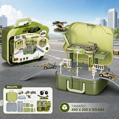 🚓 Rescue Track 2-in-1™: Set de Estación y Caja de Almacenamiento Portátil