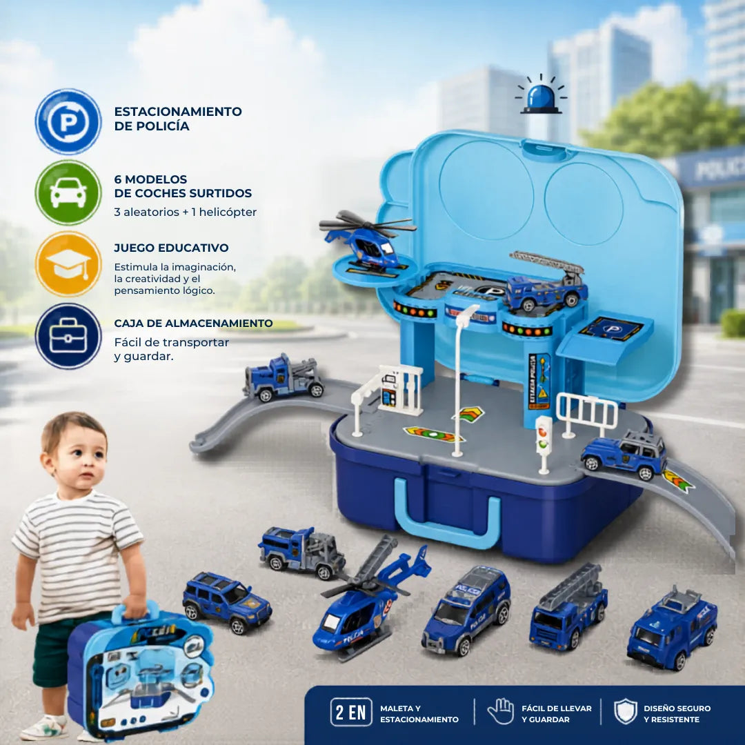 🚓 Rescue Track 2-in-1™: Set de Estación y Caja de Almacenamiento Portátil
