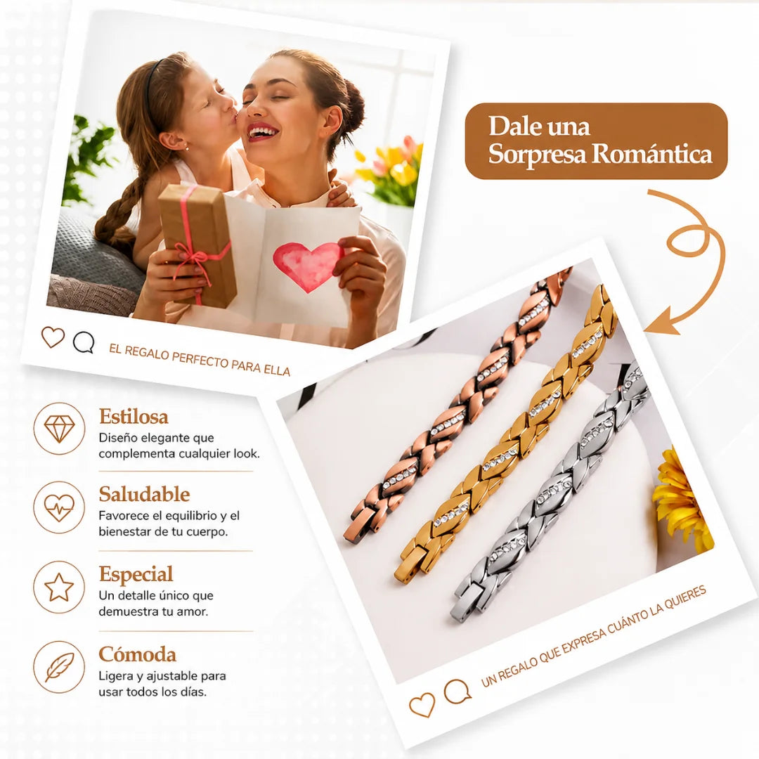 ✨ Vitality™: Pulsera Magnética de Cobre para Mujer