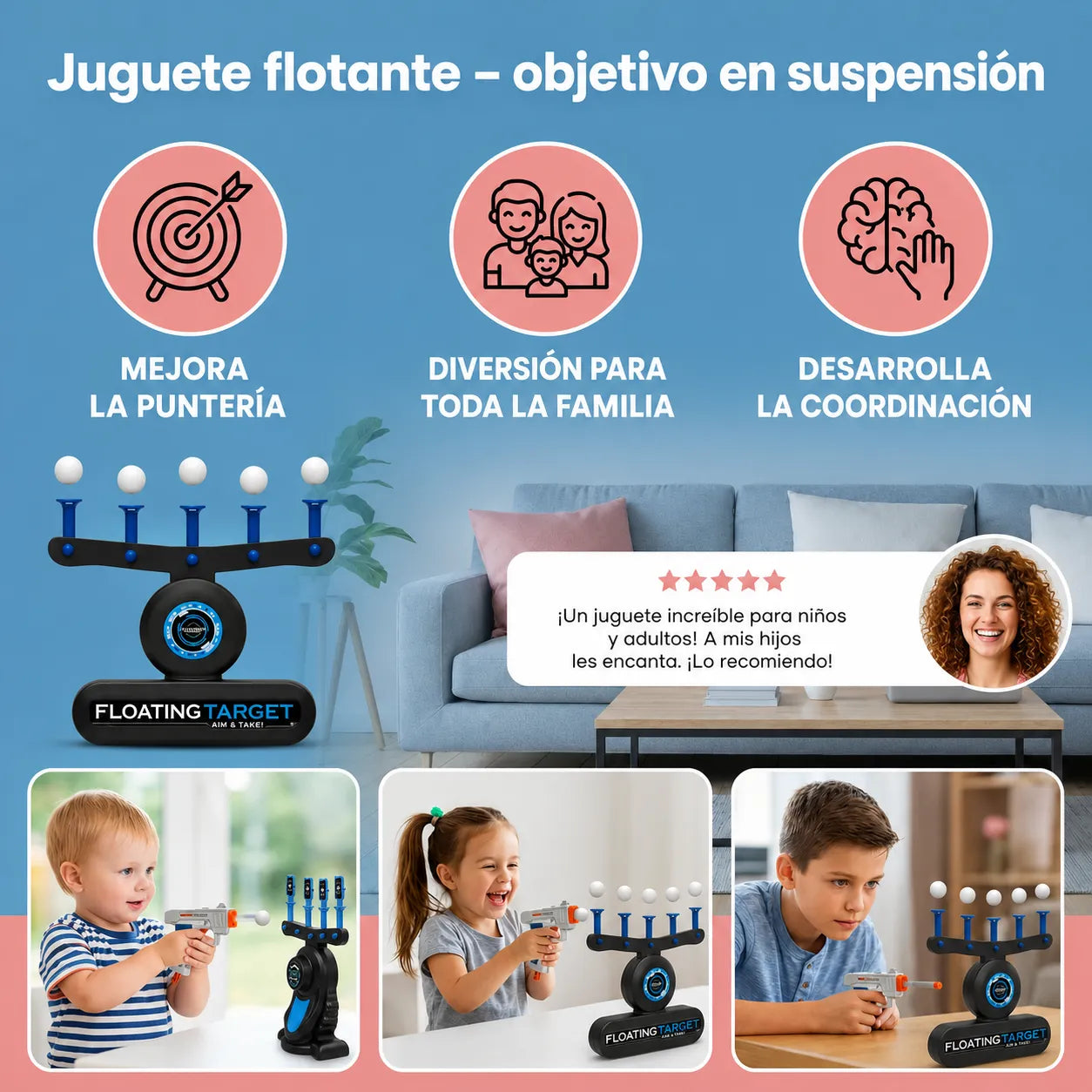 HoverBlast™ Juego de Precisión con Pelotas🏐🏓