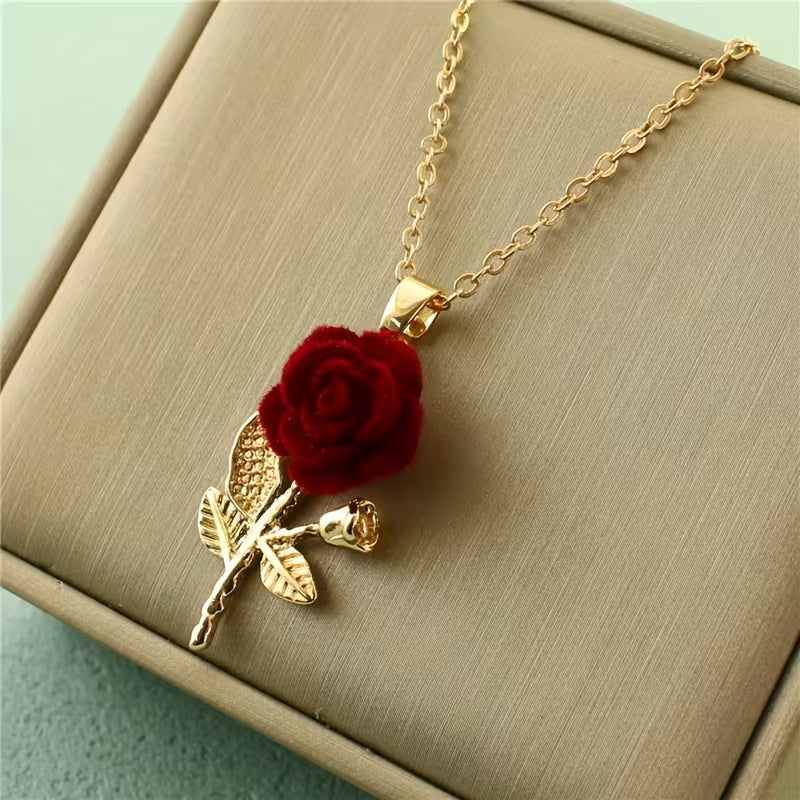 🌹 Collar de la Bella y la Bestia