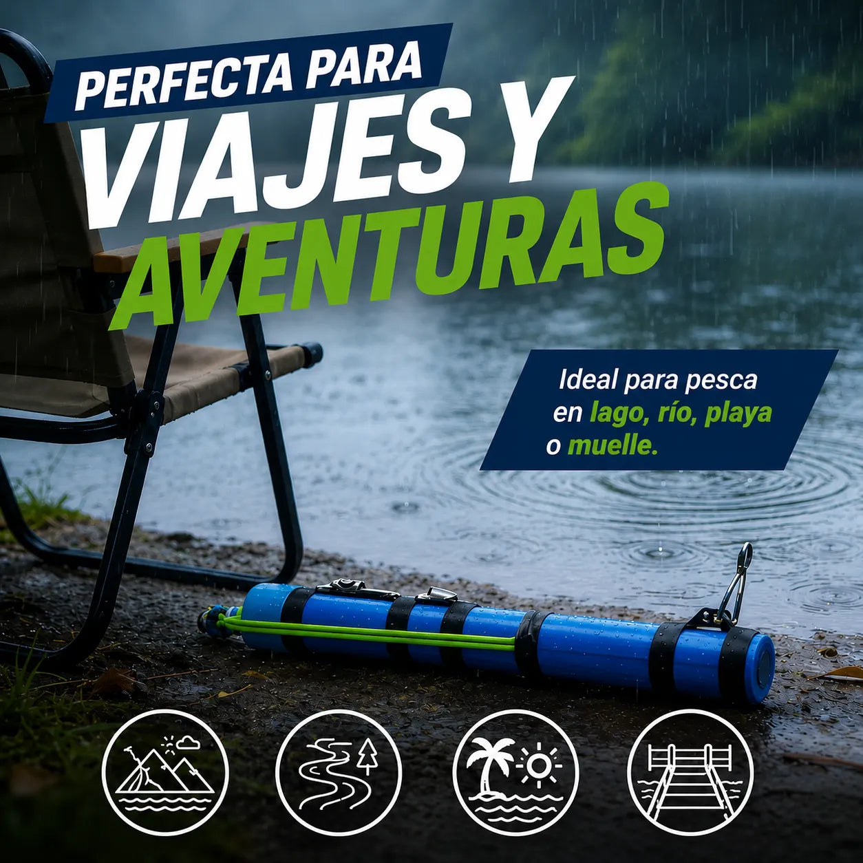 FishStrike™ Caña y carrete de pesca