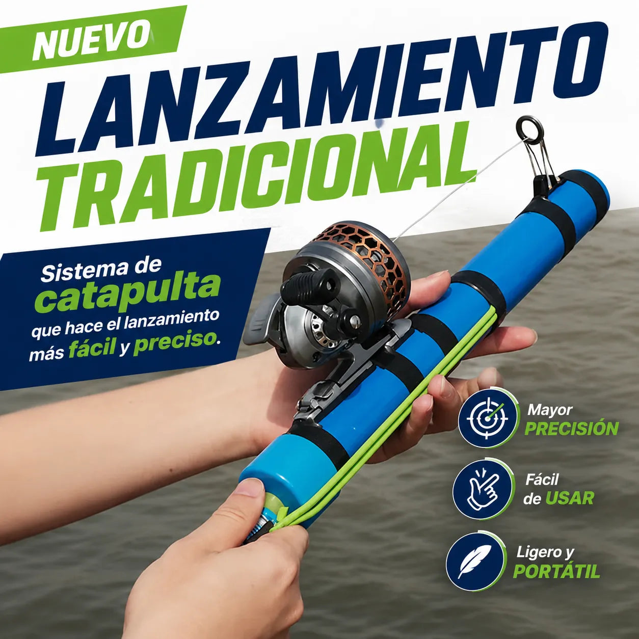 FishStrike™ Caña y carrete de pesca