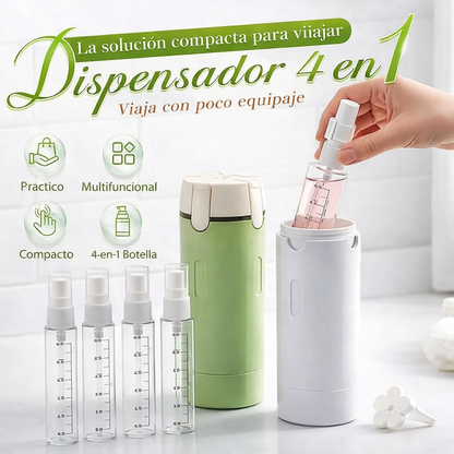 VIAJERO™ – Kit de Botellas de Viaje 4-en-1