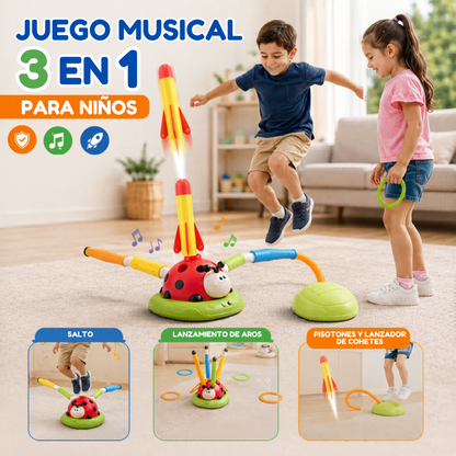 🚀 Jump & Blast™: Juego Musical Activo 3 en 1 para Niños