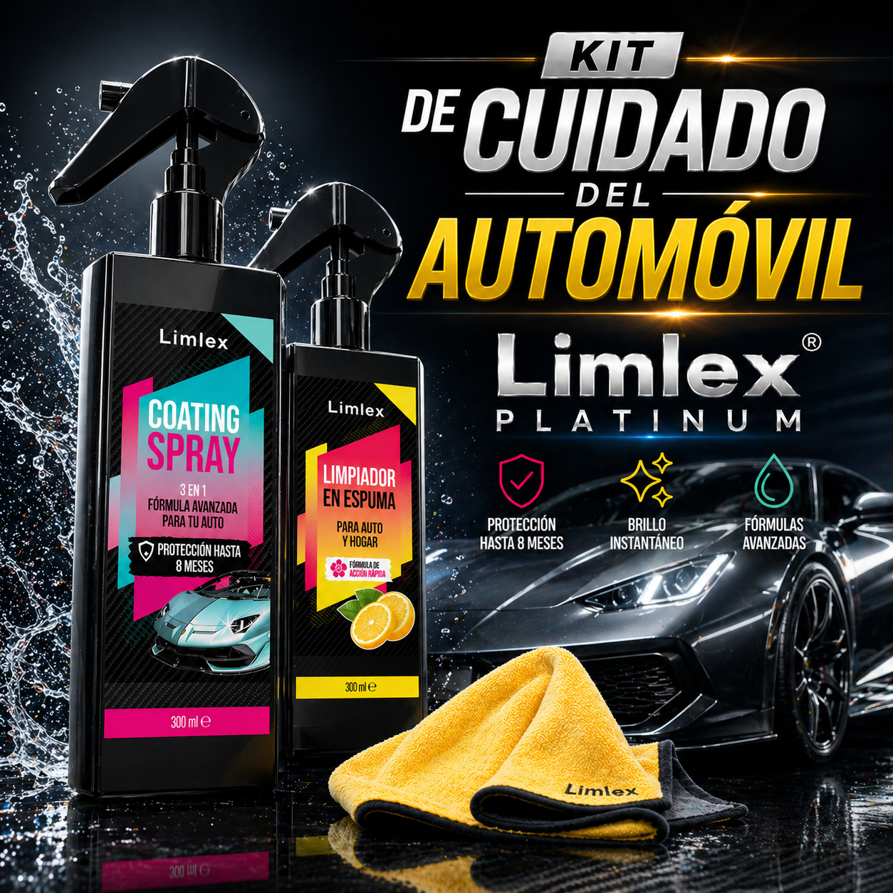 🚗 Kit de cuidado del automóvil Limlex® Platinum