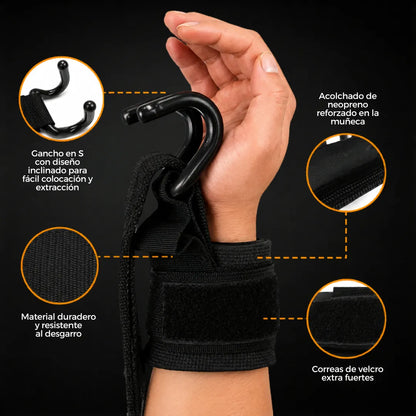 🏋️‍♂️ IronGrip™: Ganchos de Levantamiento de pesas