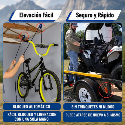 RopeBoss™ Polea de Bloqueo Automático para Cargas Pesadas🧰⚖️