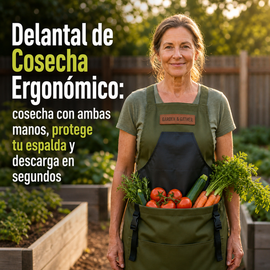 🌿Delantal de Cosecha Ergonómico: Cosecha con ambas manos