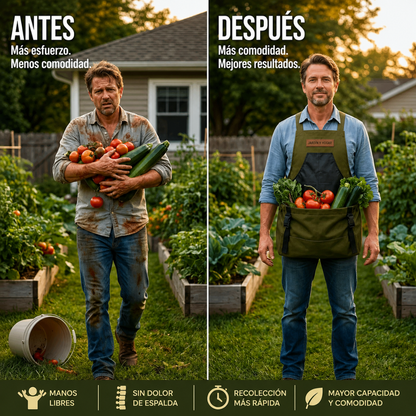 🌿Delantal de Cosecha Ergonómico: Cosecha con ambas manos