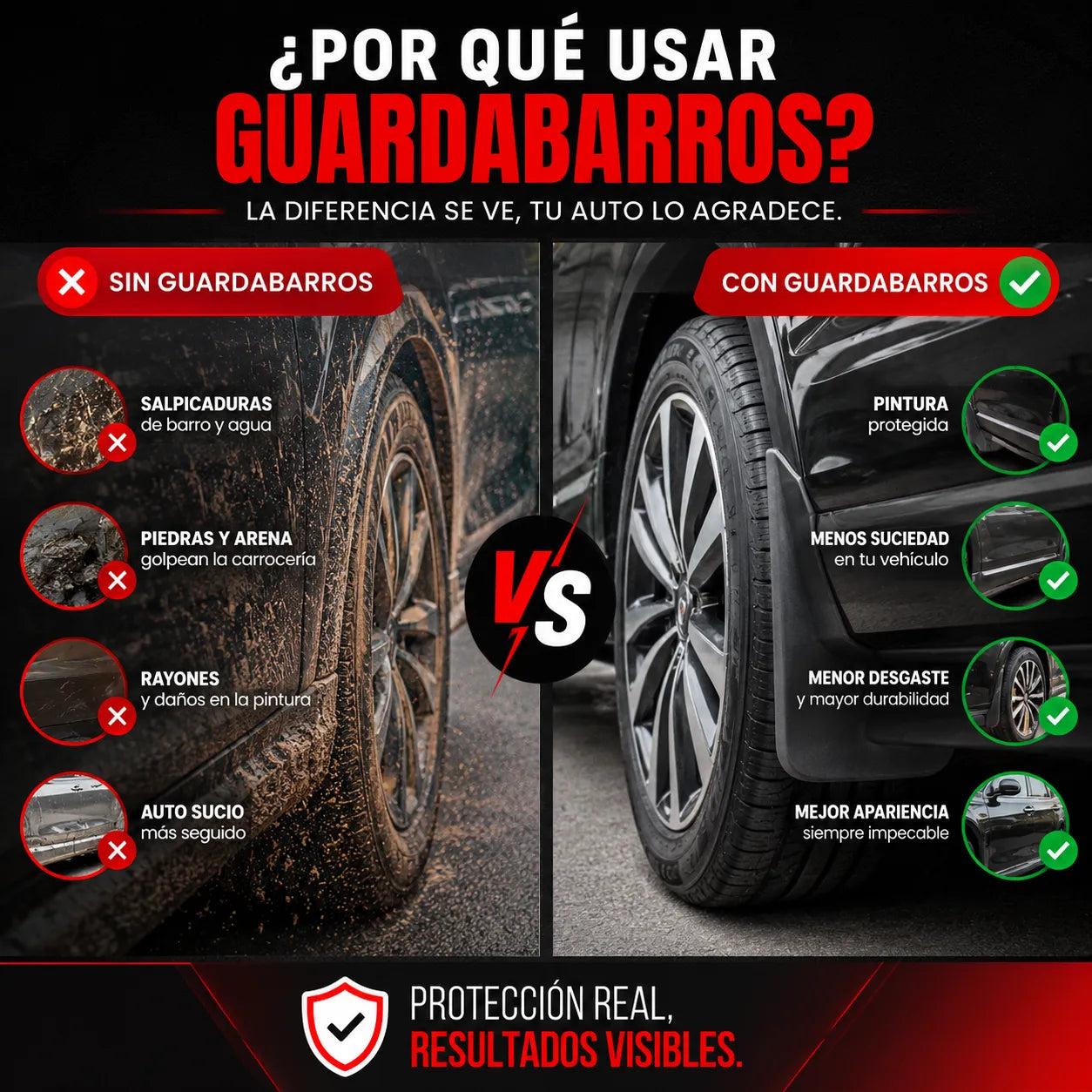 FlexGuard™🚗 Kit x4 Protectores de Barro