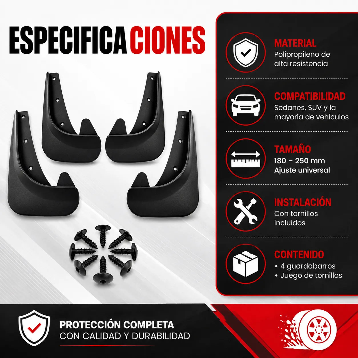 FlexGuard™🚗 Kit x4 Protectores de Barro