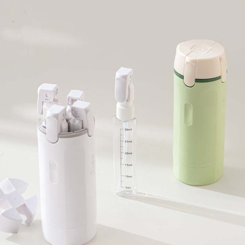 VIAJERO™ – Kit de Botellas de Viaje 4-en-1