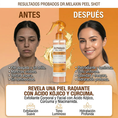 Spray exfoliante corporal - Kójico + Cúrcuma
